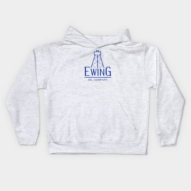 Ewing Oil Company Kids Hoodie by Screen Break